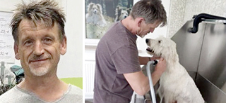 Uwe Leuze im Hundesalon FellCheck Gomaringen